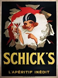 Images Dated 22nd November 2014: Poster advertising Schicks aperitif