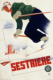 Sports Gallery: Poster advertising Sestriere, Italy