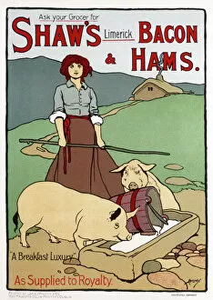 Breakfast Gallery: Poster advertising Shaws Bacon and Hams