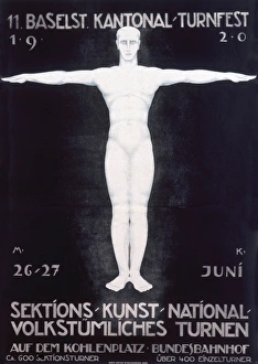 Gymnast Gallery: Poster advertising a Sports Festival in Basel, Switzerland