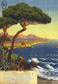 Azur Prints: Poster advertising St Raphael Valescure, France