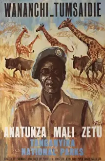 Ranger Prints: Poster advertising Tanganyika National Parks