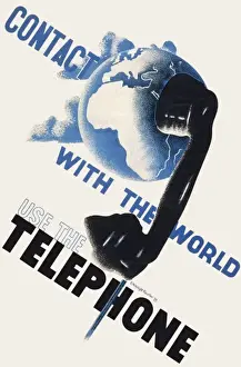 Telecommunications Prints: Poster advertising the telephone