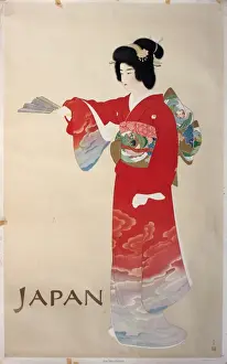 Poster advertising trips to Japan