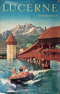 Poster advertising trips to Lucerne, Switzerland