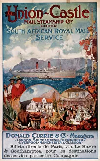 Liverpool Collection: Poster advertising Union Castle Mail Steamship Company