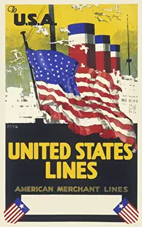 Poster advertising United States Lines