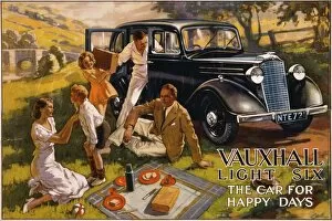 Images Dated 30th May 2017: Poster advertising the Vauxhall Light Six car