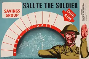 Savings Prints: Poster advertising wartime savings -- Salute the Soldier