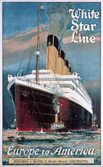 Vacation Collection: Poster advertising the White Star Line, Europe to America
