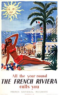 Sunshine Collection: Poster, All the year round the French Riviera calls you