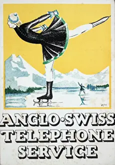 Alps Prints: Poster, Anglo-Swiss Telephone Service