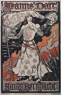 Grasset Prints: Poster announcing the performance of Joan of