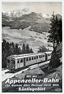 Poster, Appenzell railway, Switzerland