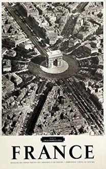 Triomphe Prints: Poster, Arc de Triomphe, Paris, France