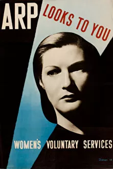 Images Dated 4th March 2019: Poster, ARP Looks To You, Womens Voluntary Services, WW2
