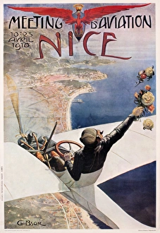 Images Dated 28th February 2013: Poster, aviation meeting in Nice, France