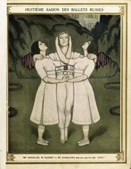 Russes Collection: Poster of Ballets Russes in a scene of Claude