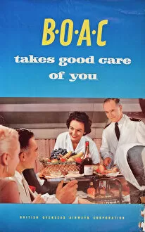 Images Dated 29th September 2015: Poster, BOAC takes good care of you