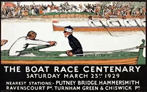 Images Dated 11th September 2017: Poster, The Boat Race Centenary, 23 March 1929