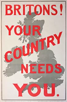 Lettering Gallery: Poster, Britons! Your Country Needs You