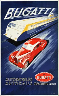 Dynamic Prints: Poster, Bugatti cars and autorails