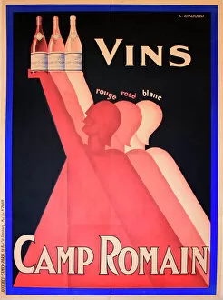Bottle Collection: Poster, Camp Romain wines, red, white and rose
