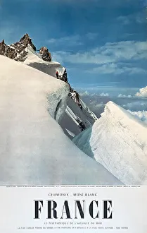 Poster, Chamonix and Mont Blanc, France