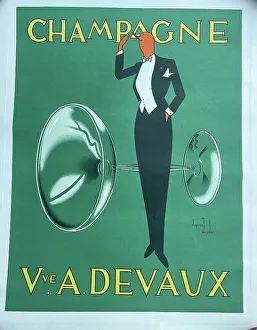 Poster, Champagne, Vve A Devaux