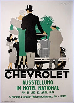 Stevens Collection: Poster, Chevrolet exhibition, Switzerland