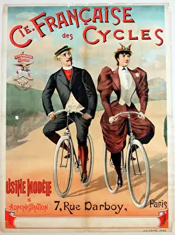 Cyclists Prints: Poster - Cie Francaise des Cycles - French Bicycle Company