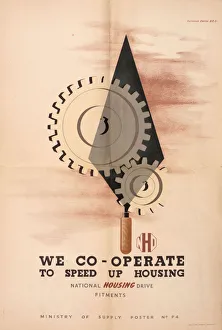 Images Dated 22nd December 2017: Poster, We co-operate to speed up housing