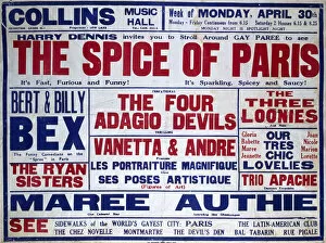 Adagio Gallery: Poster, Collins Music Hall, Islington Green, London