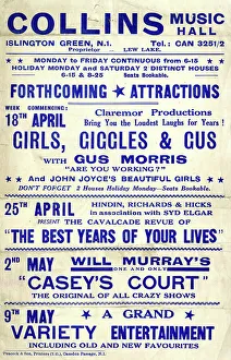 Poster, Collins Music Hall, Islington Green, London