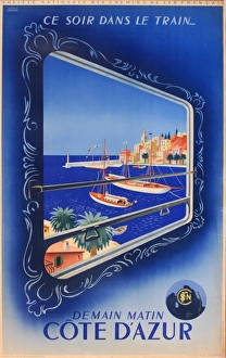 Images Dated 11th September 2017: Poster, Cote d Azur, France