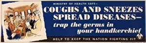 Nation Collection: Poster, Coughs and Sneezes Spread Diseases, WW2