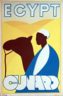 Cruises Prints: Poster, cruises to Egypt via Cunard