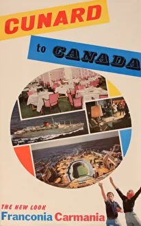 Images Dated 19th June 2018: Poster, Cunard cruises to Canada