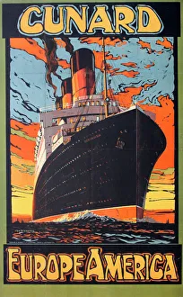 Odin Prints: Poster, Cunard, Europe, America