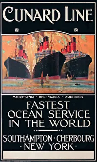 Cruise Prints: Poster, Cunard Line