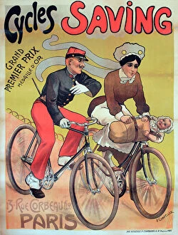 Cycles Collection: Poster, Cycles Saving, Grand Premier Prix, Gold Medal, 13 Rue Corbeau, Paris
