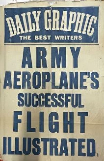 Pioneers Collection: Poster, Daily Graphic, Army Aeroplane's Successful Flight