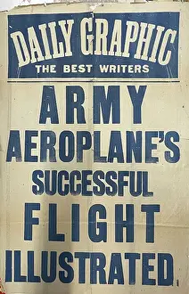 Pioneers Prints: Poster, Daily Graphic, Army Aeroplane's Successful Flight