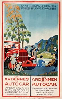 Images Dated 17th December 2012: Poster design, the Ardennes by train and car