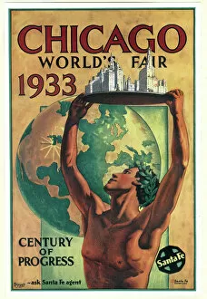 Images Dated 1st August 2015: Poster design, Chicago Worlds Fair 1933