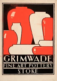 Images Dated 11th May 2017: Poster design, Grimwade Fine Art Pottery, Stoke