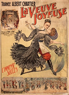 Images Dated 27th February 2013: Poster design, La Veuve Joyeuse