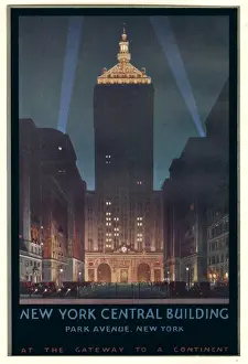 Searchlight Prints: Poster design, New York Central Station building