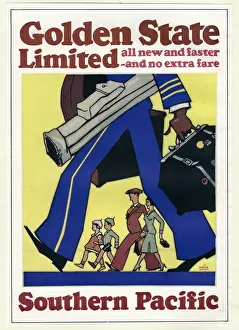 Poster design for Southern Pacific railway