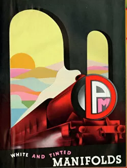 Arches Collection: Poster design, Train in Art Deco style